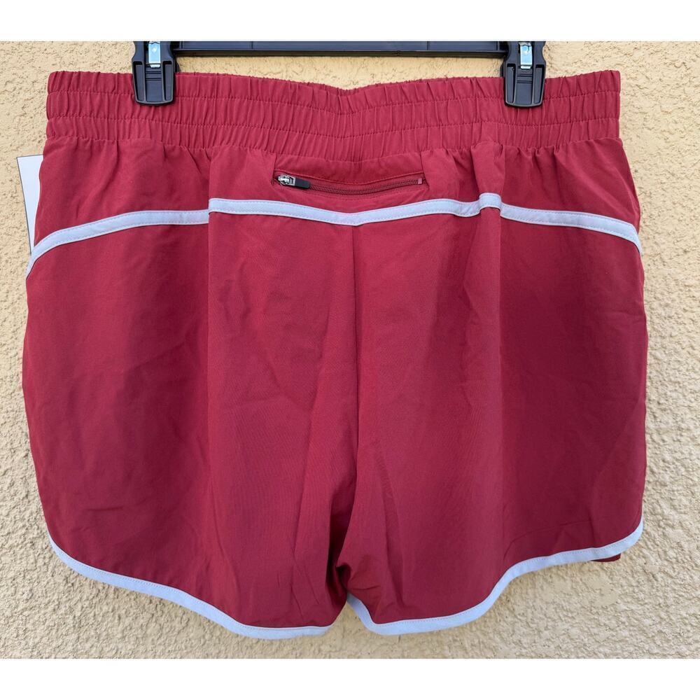Ideology Running Shorts XL Layered Look Red Pear Pocket NWT - Picture 6 of 10